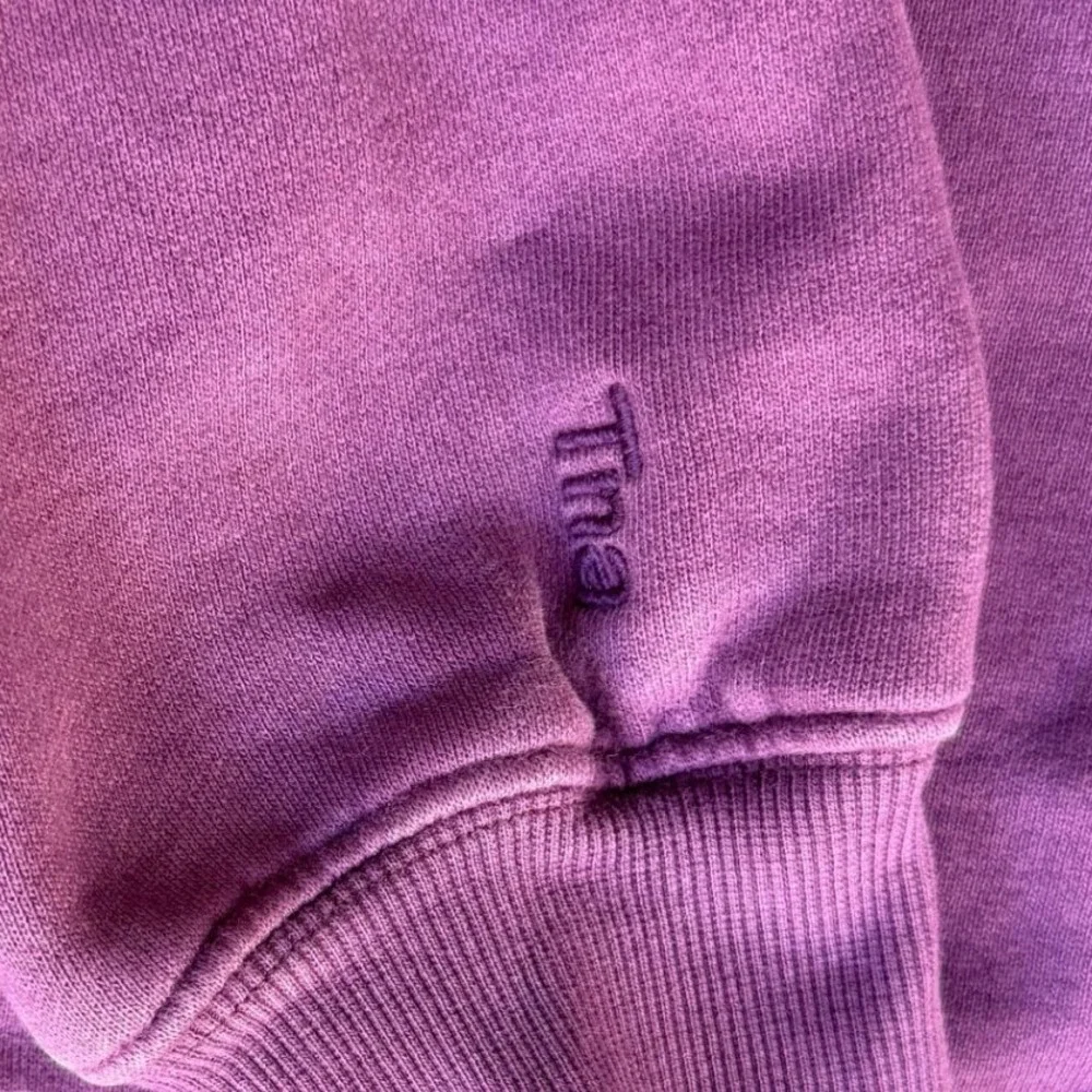 Aritzia Tna CozyAF Perfect Crew Sweatshirt Purple Fleece Pullover Size 1 66428